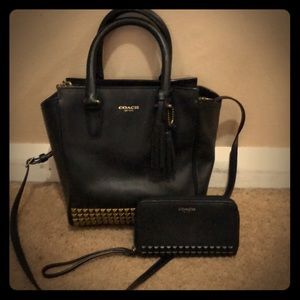 Coach legacy studded Tanner w/ wallet